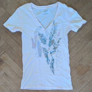 Aerie Fitted Graphic White Short Sleeve Tee